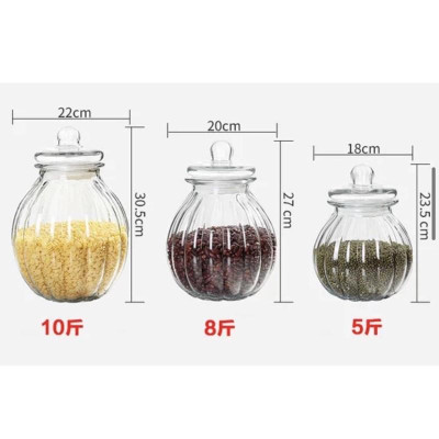 lọ thủy tinh hình quả bí nắp thủy tinh có doăng kín cao cấp