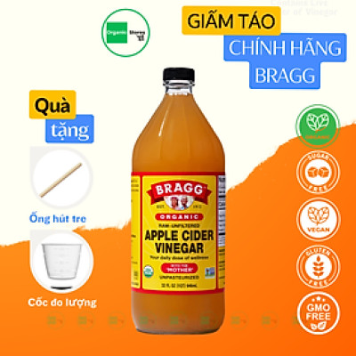 Giấm Táo Hữu Cơ Bragg 946ml