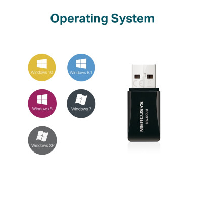 Bộ Chuyển Đổi USB Wifi Mini Mercusys MW300UM N300 - Hàng Chính Hãng