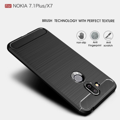 Ốp lưng chống sốc Likgus cho Nokia 8.1 / Nokia X7  (chuẩn quân đội, chống va đập, chống vân tay) - Hàng chính hãng