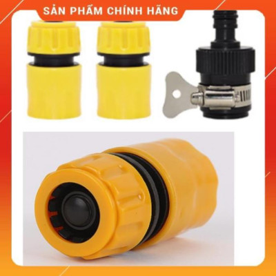 Bộ dây vòi xịt nước ️ , tăng áp 3 lần, loại 7m, 10m 206701-2 đầu đồng,cút,nối đen+ móc khoá