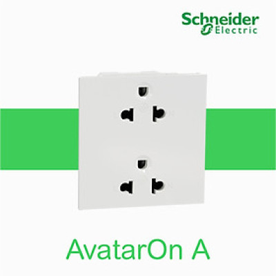Ổ cắm đôi 3 chấu 16A, size E AvatarOn A chính hãng