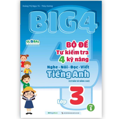 Sách - Big 4 Bộ Đề Tự Kiểm Tra 4 Kỹ Năng Nghe - Nói - Đọc - Viết Tiếng Anh Lớp 3 - Chọn Lẻ 2 Tập - Megabook