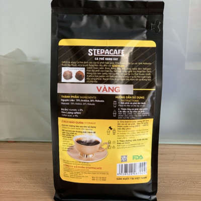 STEPPACAFE-Cà Phê Rang Xay GOLD 70% Arabica+30% Robusta (Túi 250g)