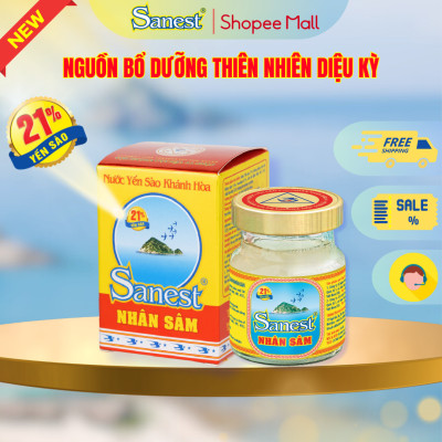  NEW [ Combo 20 lọ] Nước Yến sào Khánh Hòa Sanest 21% - Nhân Sâm