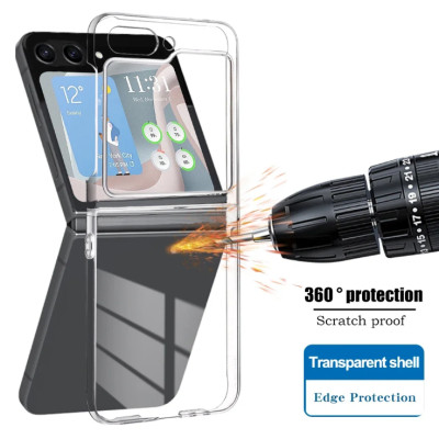 Ốp lưng trong suốt chống sốc cho Samsung Galaxy Z Flip 6 hiệu Likgus Crystal - Bảo vệ toàn diện, chống sốc chống va đập, đệm khí 4 góc - Hàng nhập khẩu