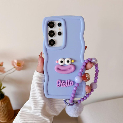 Ốp Lưng Cho Galaxy S25 Ultra / S24 Ultra / S23 Ultra / S22 Ultra Hello Bằng Silicon Kèm Phụ Kiện Cầm Tay - BUM STORE