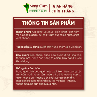 Nước Mắm Nàng Cơm Sọc Tiêu 40 Độ Đạm - Đặc Sản Phú Quốc - Nàng Cơm