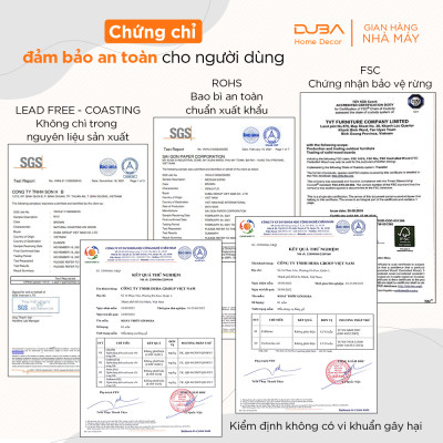 Đế lót ly, lót nồi bằng gỗ màu tự nhiên chuẩn xuất khẩu Châu Âu - DUBA