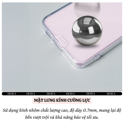 Ốp lưng trong suốt chống sốc 2m cho Samsung Galaxy S25 Ultra hiệu HODA Crystal Pro - Viền TPU, lưng kính cường lực, chống va đập - Hàng nhập khẩu