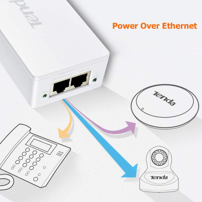 Bộ chuyến đổi Tenda PoE30G-AT - Hàng Chính Hãng 