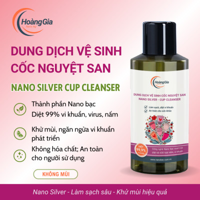 Dung Dịch Vệ Sinh Cốc Nguyệt San Nano Bạc - Làm Sạch, Khử Khuẩn Dịu Nhẹ & An Toàn, Không Kích Ứng