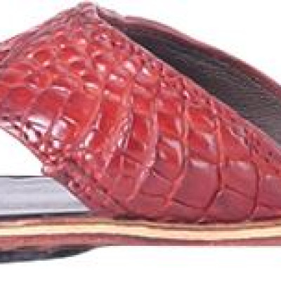 Dép Nam Da Cá Sấu Huy Hoàng HT7222 - Nâu Đỏ