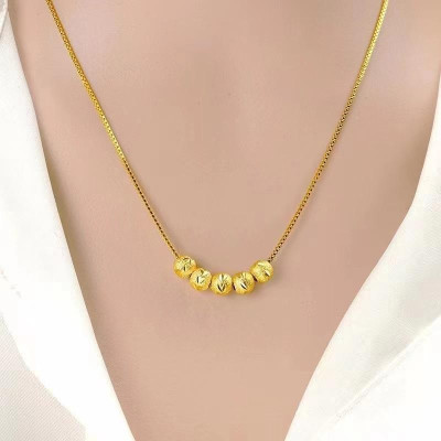 Dây chuyền titan cao cấp bi tròn hottrend CiCi Accessories trang sức nữ sang trọng cá tính