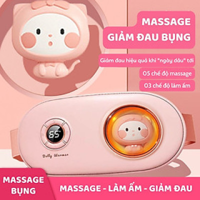 Đai chườm nóng sưởi ấm có chức năng massage - Giảm đau bụng kinh nguyệt