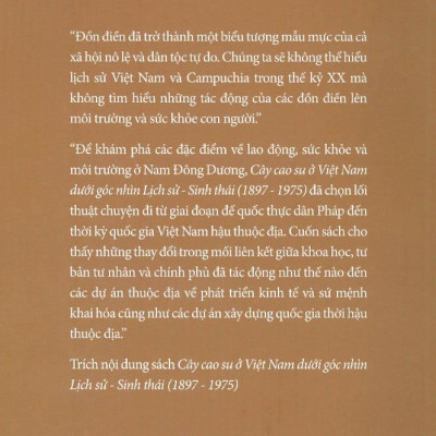 Cây Cao Su Ở Việt Nam Dưới Góc Nhìn Lịch Sử - Sinh Thái (1897-1975)