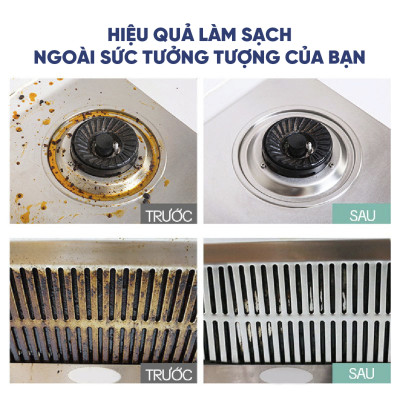 Xịt tẩy dầu mỡ Enzyme bồ hòn ECOCARE 500ml tinh dầu Quế/Cam Sả kháng khuẩn, làm sạch thiết bị nhà bếp.