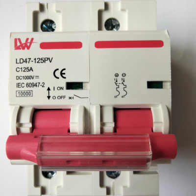 CB, Aptomat DC 1000V 125A cho hệ Bình acquy, Litium chuyên dụng cho điện mặt trời