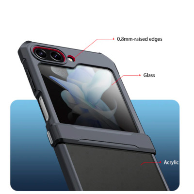 Ốp lưng cho SamSung Galaxy Z Flip 5 hiệu XUNDD cao cấp chống sốc mặt lưng trong - hàng nhập khẩu