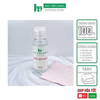 Nước  Nước Làm Sáng Bạc Tặng Kèm Khăn Lau Chuyên Dụng BẠC HIỂU MINH RB001