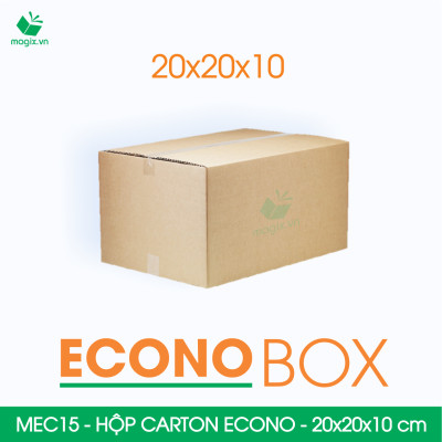 MEC15 - 20x20x10 cm - Combo 20 thùng hộp carton trơn siêu tiết kiệm ECONO