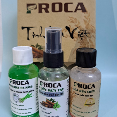 Combo tẩy rửa du lịch - dung dịch đa năng, nước rửa chén