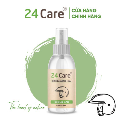 [ GIÁ DÙNG THỬ ] Xịt Khử mùi Nón bảo hiểm Tinh dầu 24care - Xịt Khử mùi cấp tốc cho nón, nón bảo hiểm dung tích 50ml/ 100ml/ 250ml.