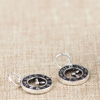 Combo 3 cái charm bạc hình đồng hồ treo - Ngọc Quý Gemstones