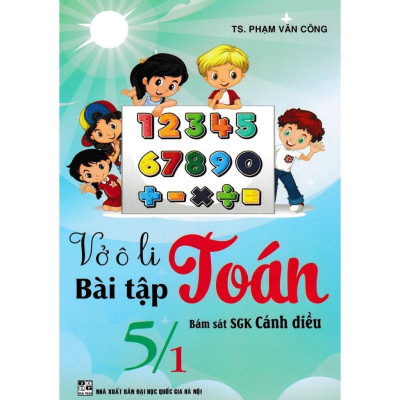 Sách - Vở Ô Li Bài Tập Toán Lớp 5 - Combo 2 Cuốn - Bám Sát SGK Cánh Diều - Hồng Ân