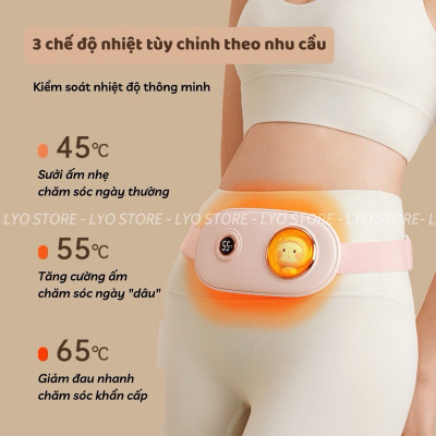 Đai chườm nóng sưởi ấm có chức năng massage - Giảm đau bụng kinh nguyệt