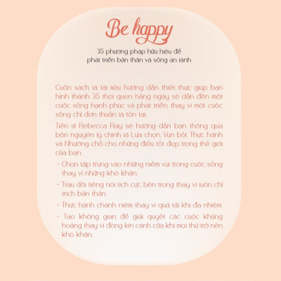Sách - Xé vài trang thanh xuân, Be happy, Kế hoạch nâng cấp bản thân, Sống kỷ luật biết kiềm chế đời mới ngầu sang