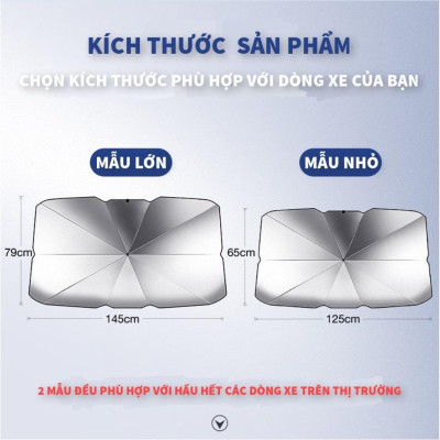 Dù che nắng kính lái xe hơi, ô tô cao cấp - Ô đa năng chắn nắng, ngăn tia UV bảo vệ nội thất xe hơi ô tô