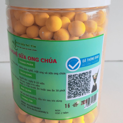 Viên nghệ sữa ong chúa  ( Viên nghệ mật ong) - Hủ 500g