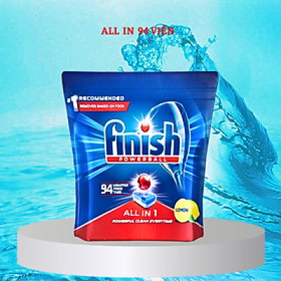 Viên rửa bát Finish All in 1 Max Túi 80 viên (tặng thêm 100 gam muối)