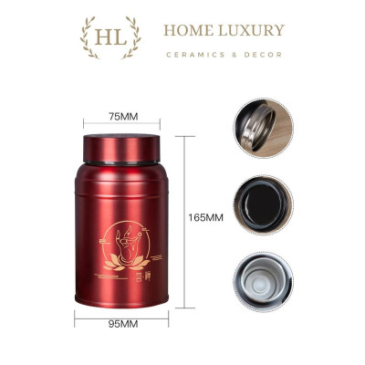 HỘP ĐỰNG TRÀ INOX 304 | LỌ ĐỰNG CHÈ SIÊU BỀN CHỐNG BÁM VÂN TAY | LỌ ĐỰNG 2 LẠNG CHÈ