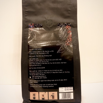 Cà phê Arabica Cầu Đất, Đà Lạt- 100% cà phê nguyên chất 500 g