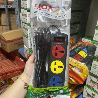 Ổ cắm kéo dài đa năng LiOA 3 ổ cắm (3D32N 3D52N)