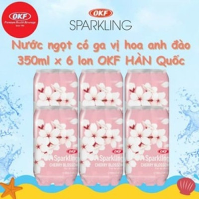 Nước ngọt có ga vị hoa anh đào OKF Hàn Quốc 350ML