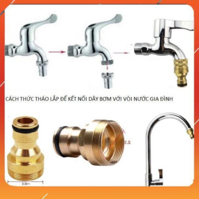 ️Evoucher Bộ dây vòi xịt nước rửa xe, tưới cây đa năng, tăng áp 3 lần, loại 7m, 10m 206236 đầu đồng, cút, +  mở chai