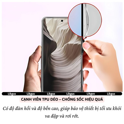 Ốp lưng trong suốt chống sốc cho Vivo X200 Pro / Vivo X200 Ultra hiệu Likgus Crystal - Viền TPU đệm khí chống sốc, Viền nhô cao – Bảo vệ camera & màn hình, Chống bám vân tay - Hàng nhập khẩu