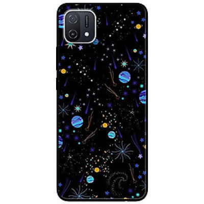 Ốp lưng dành cho Oppo A16K - Oppo A36 / A76 - Oppo Reno 7z 5G - Vệ Tinh Xanh Nền Đen