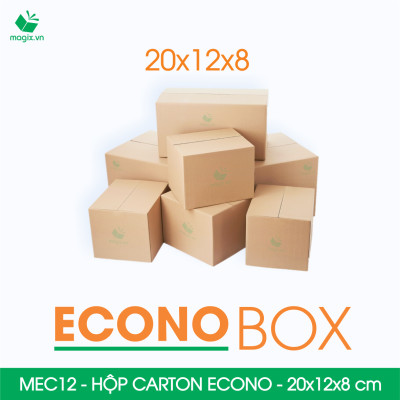 MEC12 - 20x12x8 cm - Combo 20 thùng hộp carton trơn siêu tiết kiệm ECONO