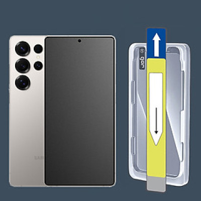 Kính Cường Lực Có Khung Dán Kính Mờ Chống Bám Vân Tay GOR cho Samsung Galaxy S25 Ultra - Hàng Chính Hãng