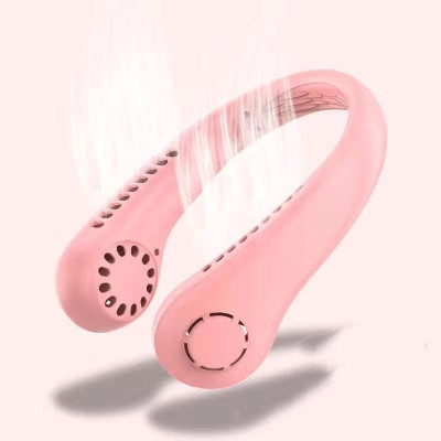 Quạt Mini Đeo Cổ Thông Minh Tích Điện 4000mAh, 3 Cấp Độ Gió Không Cánh