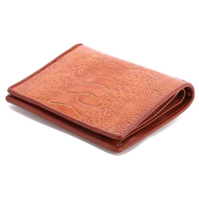 Ví nam da đà điểu màu vàng bò HJ92423-25-29-62 