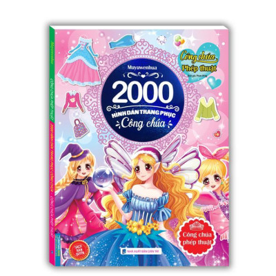Sách - 2000 Hình Dán Trang Phục Công Chúa - Đáng Yêu + Phép Thuật - Combo 2 Cuốn - Minh Thắng