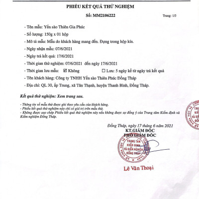Yến 1 Tổ [Thiên Gia Phúc] 7g - Tặng kèm đường phèn, táo đỏ