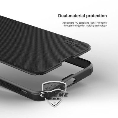 Ốp Lưng Nillkin Dành Cho Samsung S24 FE Dạng Sần Viền Silicon - Hàng Chính Hãng