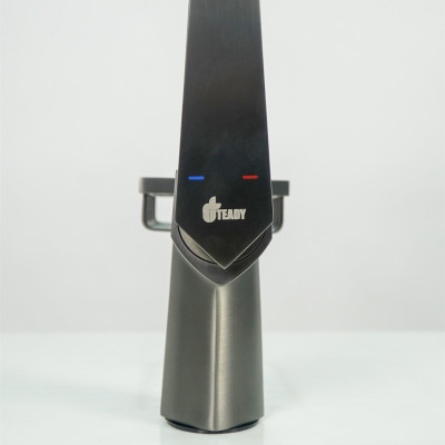 Vòi rửa nóng lạnh cao cấp dây rút xoay 360 đồng mạ PVD màu xám Juno sofa Teady VCCT-007 lux