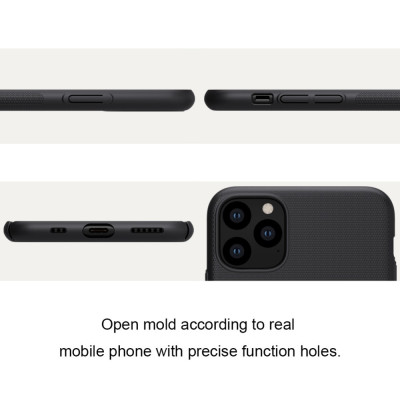 Ốp Lưng Sần chống sốc cho iPhone 11 Pro (5.8 inch) hiệu Nillkin Super Frosted Shield (Đính kèm giá đỡ hoặc miếng dán từ tính) - Hàng Chính Hãng